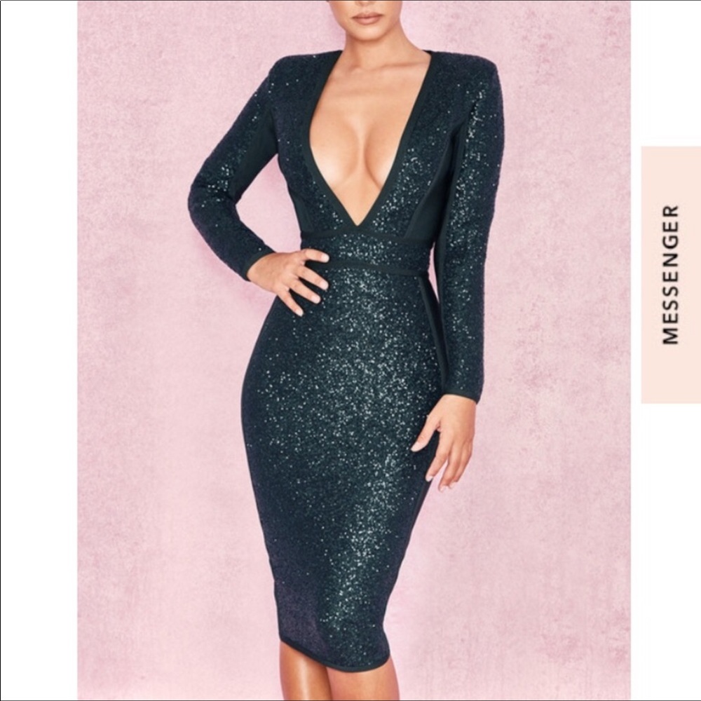 Emerald Green Dress (house of cb)